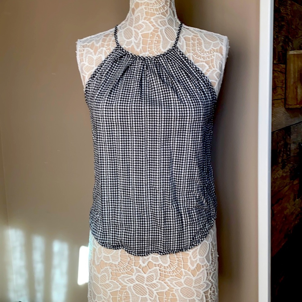 Gingham black and white shirt size small
